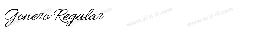 Gonero Regular字体转换 Gonero Regular字体转换
